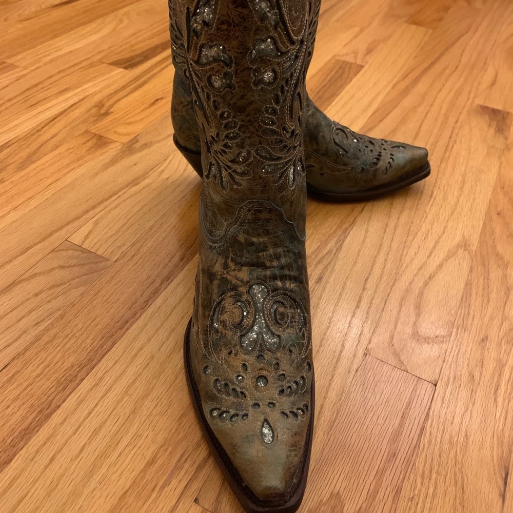 NWOT Corral cowgirl boots rustic leather s…